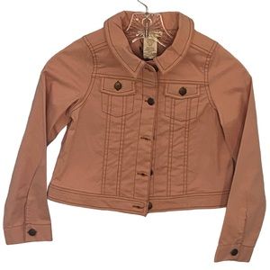 Size M 7/8 Cynthia Rowley toddler girls pink denim jacket